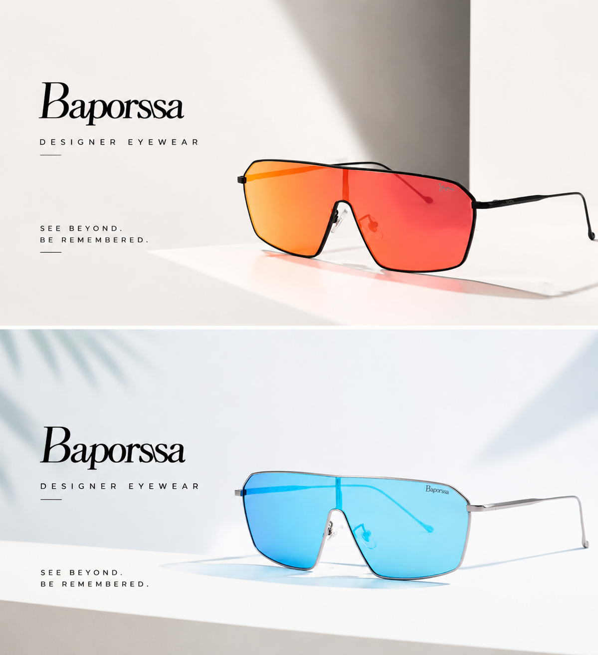 BAPORSSA A2529・メンズサングラス βチタン 偏光 UV400