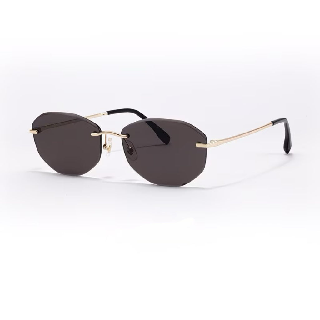 BAPORSSA B2605 rimless diamond-cut sunglasses, product image 5