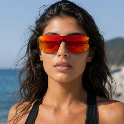 BAPORSSA Sprint A2522 orange polarized shield sunglasses